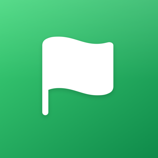 Puttopia app icon — a white golf flag on emerald green
